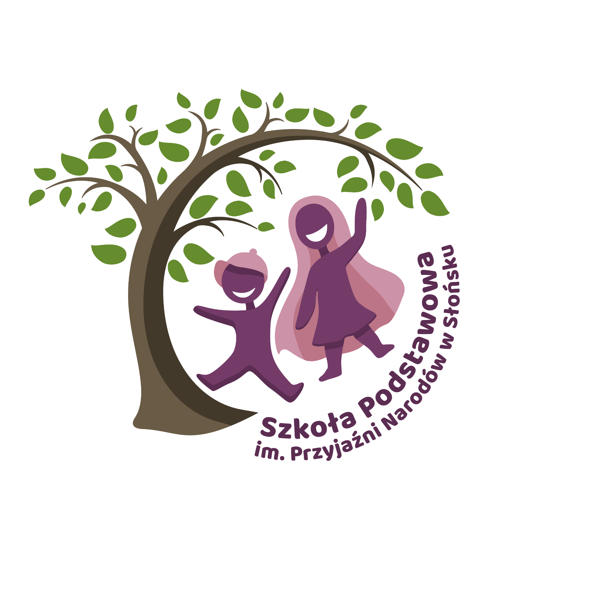 Logo Szkoły Podstawowej im. Przyjaźni Narodów w Słońsku