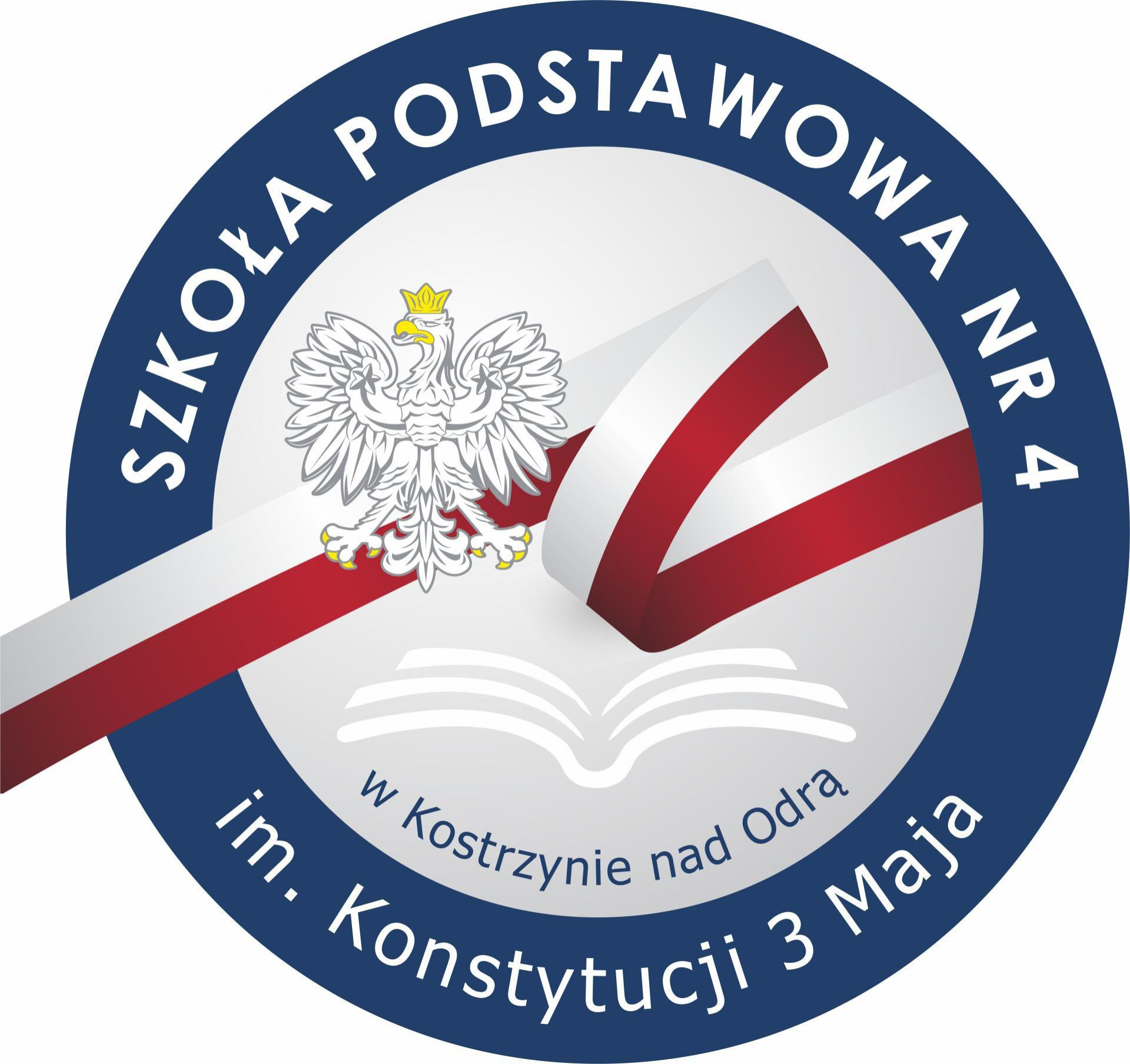 Logo Szkoły Podstawowej nr 4 im. Konstytucji 3 Maja