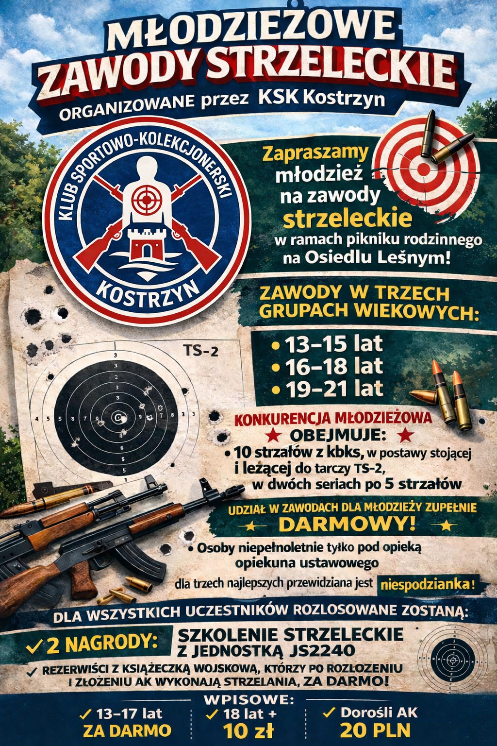 Plakat Mlodziezowych Zawodow Strzeleckich